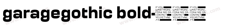 garagegothic bold字体转换